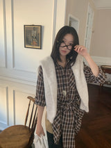 Rook Waist Point Check Long Shirt
