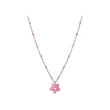 gleaming tiny star necklace [pink]