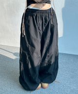 BALLOON SNAP POINT NYLON PANTS💚🩶🖤
