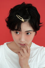 [2SET] メタルウェーブヘアピン - ゴールド