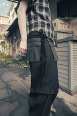 Pleats skirt belt (Charcoal)
