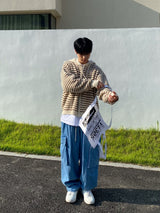 ビッグポケットバルーンカーゴデニムパンツ　２色