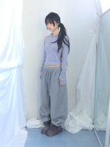 Fingerhole line hooded half zipup