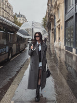 Moi Side Pocket Double Long Coat