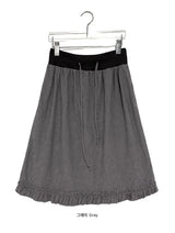 Bibelte Jacquard Frill Banding Midi Skirt