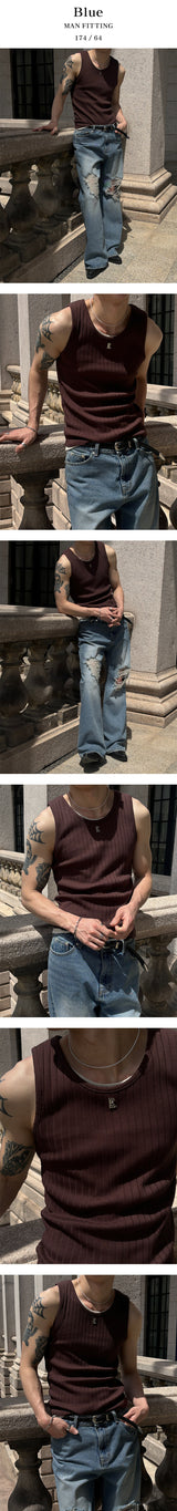 [Unisex] Tin washing boots cut denim pants