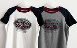 ロックレットカラーラグラン半袖Tシャツ