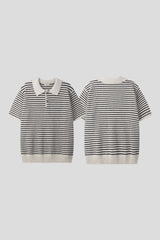 [Premium] デールブークレストライプカラーニット