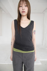 span melange sleeveless top(4colors)