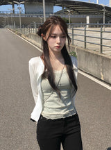 Vine Lace Layered Sleeveless