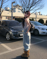 リゼン デニムワイドオーバーオール