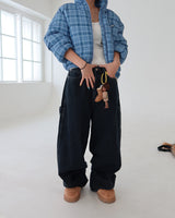 Bobby Checkered Cropped Padded Jacket