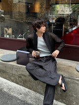 LMN Air Cool Linen Ribbed Round Cardigan (3 colors)