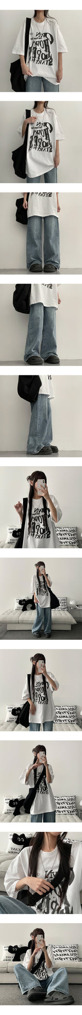 ハウオーバーフィットボクシーTシャツ
