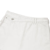 KIRSH PLAIN SEMI WIDE DENIM SKIRT PANTS - WHITE