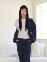 SEERSUCKER BUTTON PANTS (NAVY)