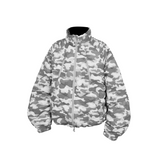 RELABELインタラクティブ (Black Bone)Vカット ボーンストラクチャー マッスル90 レイヤード リブニット ダウンジャケット