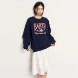 UNISEX EARTH Graphic Over Sweat [NAVY]