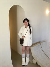 snow double-button coat