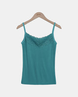 Pnel Lace Strap Sleeveless Top