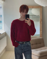 Muron Boucle Round Long Sleeve Knit