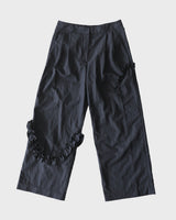 NYLON RUFFLE PANTS (BLACK)
