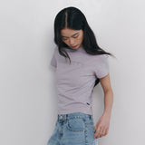 C ロゴコンベックスTシャツ_グレー