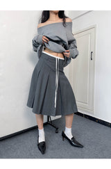 Off-loose shoulder sweatshirt