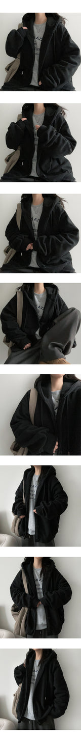 Vind lettering fleece sweatshirt