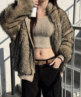 [F/W] Mohair crop Slim fit long sleeves(4color)