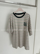 ラッキーストライプオーバーサイズフィット半袖Tシャツ