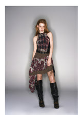 2025 Spring/Summer New Leopard Print Double Mesh Splicing Sleeveless Tank Top