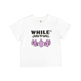 ボーン トゥ ウォール Tシャツ ウィメンズ ホワイト