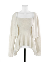wave asymmetric flare knit cd + top set