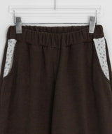 Byubyuen Flower Fleece Jogger Brushed Pants
