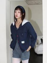 STRIPE JERSEY SHORTS (BLUE)