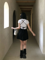 Lise Back Strap Tulip Sleeveless Mini Dress