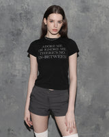 アドアミー スリムフィットTシャツ　ブラック
