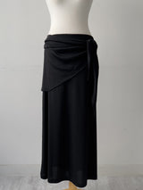 [Scarf SET] Pleated H-Line Long Skirt