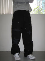 Vintage Damaged Double Knee Work Pants (3c)