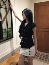 Muse Double Button Tee
