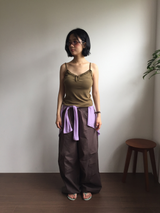 Otti frill button sleeveless top (3color)
