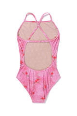 [Floral Veil_pink] One Piece Swimsuit