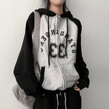 ED Two Way Coloring Raglan Hood Zip-Up