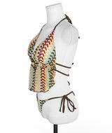 [2-piece ] baroque halter crochet bikini
