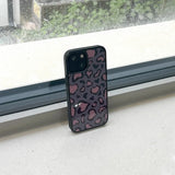 [MADE][Magsafe Glass Bumper Case] Heart Leopard Drawing Case ⋆ Pink Gray