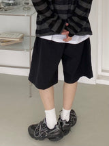 ナイロンワイドバンディングハーフパンツ　2色
