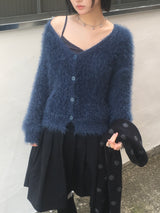 ルーズフィットソフトファーカーディガン