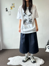 Back Two Pocket Belt Stitch Denim Bermuda Shorts 2color