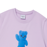 25SS ALIEN BEAR CROP SHORT SLEEVE T-SHIRT LIGHT PURPLE